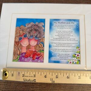 Suzy Toronto My Mother and Me Tingle Heart Matted Art Print 8x10 2003 Poem